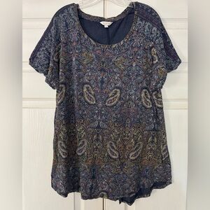 Paisley print top